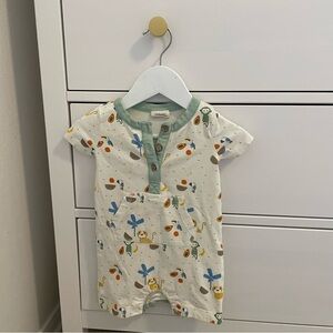 Viverano Animal Print Organic Cotton Romper 3-6 Months
